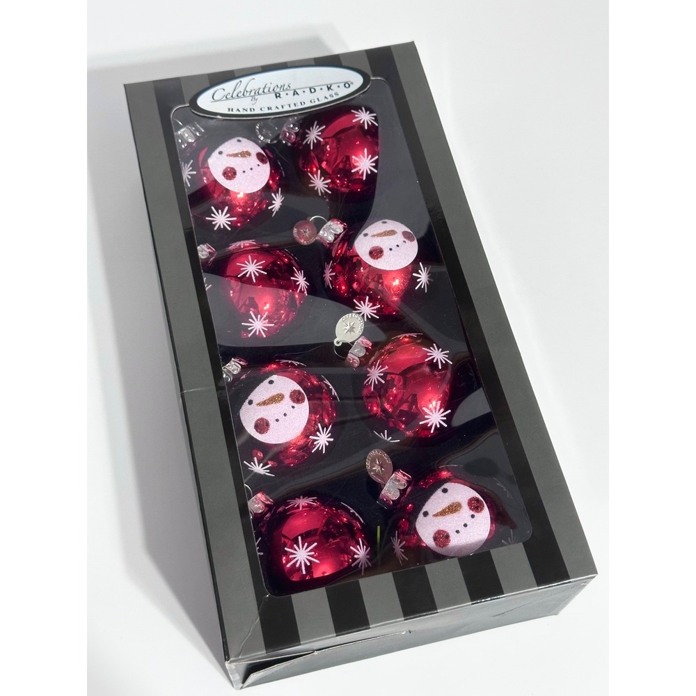 Celebrations Radko Glass Ornaments Hand Crafted 8 Ct